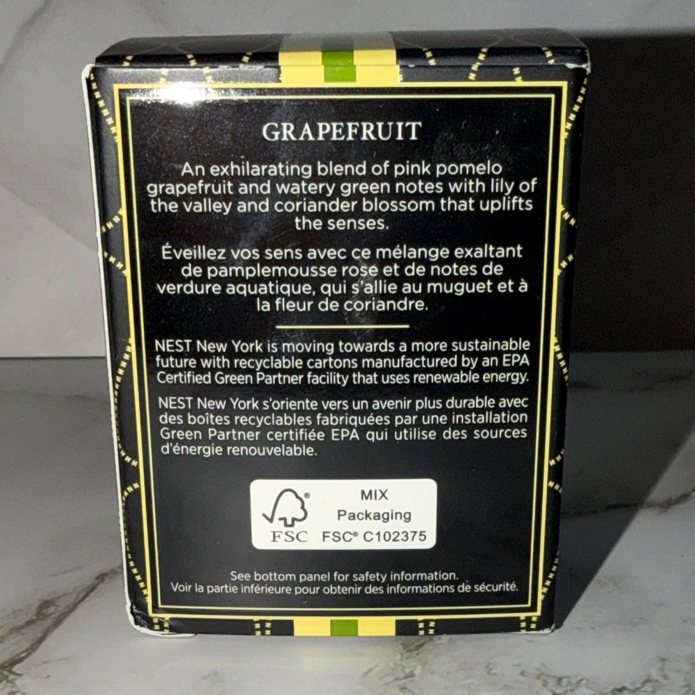NEST New York Grapefruit Reed Diffuser+Votive Candle Bundle F/S NEW IN BOXES! - Picture 5 of 11